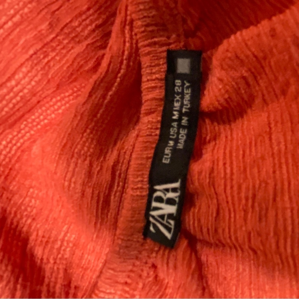Zara Bright Orange Knit Top - Picture 3 of 3